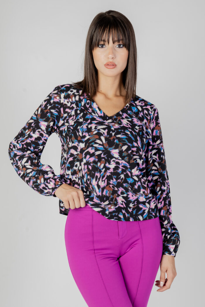 Bluse manica lunga Only ONLNOVA LUX L/S MALLORY TOP AOP PTM Fuxia
