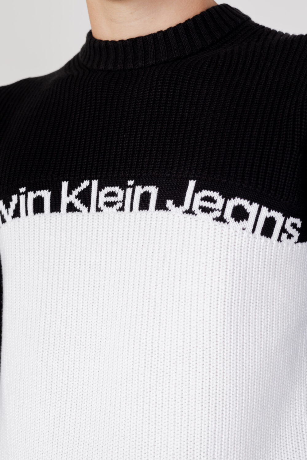 Maglione Calvin Klein Jeans INSTITUTIONAL COLORB Nero - Foto 2