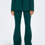 Pantaloni a sigaretta Only ONLPEACH MW FLARED PANT TLR NOOS Verde - Foto 1