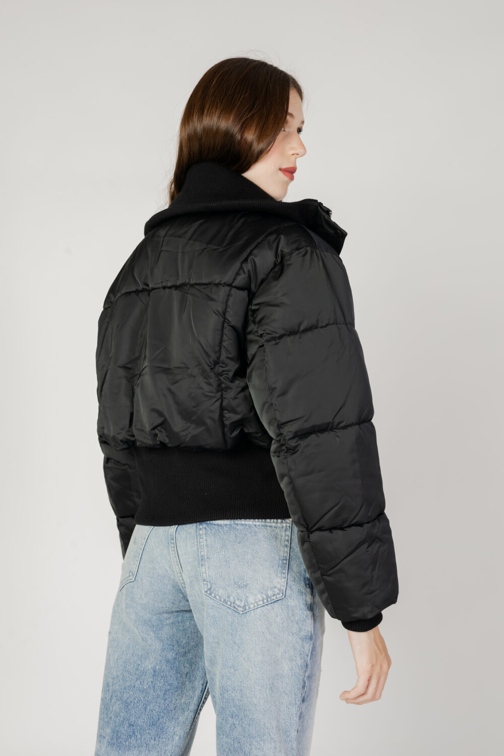 Piumino Calvin Klein Jeans SHORT RIBBED BOMBER Nero - Foto 3