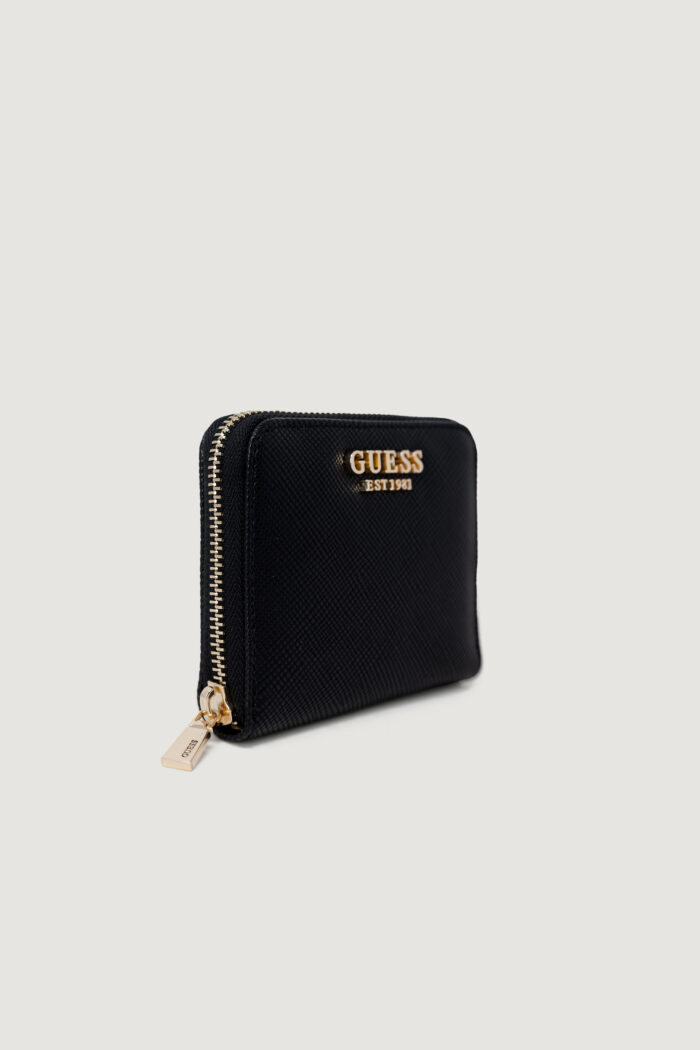 Portafoglio piccolo Guess LAUREL SLG CARD & CO Nero