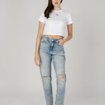 T-shirt Calvin Klein Jeans BADGE RIB SHORT SLEE Bianco - Foto 4
