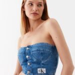 Top Calvin Klein Jeans ELASTICATED BUSTIER Denim - Foto 1