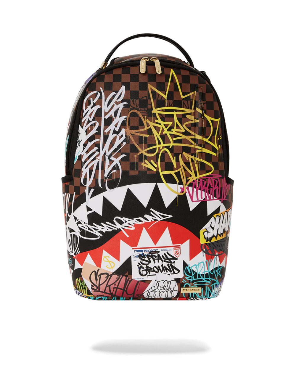 Zaino Sprayground TAGGED UP SHARKS IN PARIS BACKPACK Marrone - Foto 1