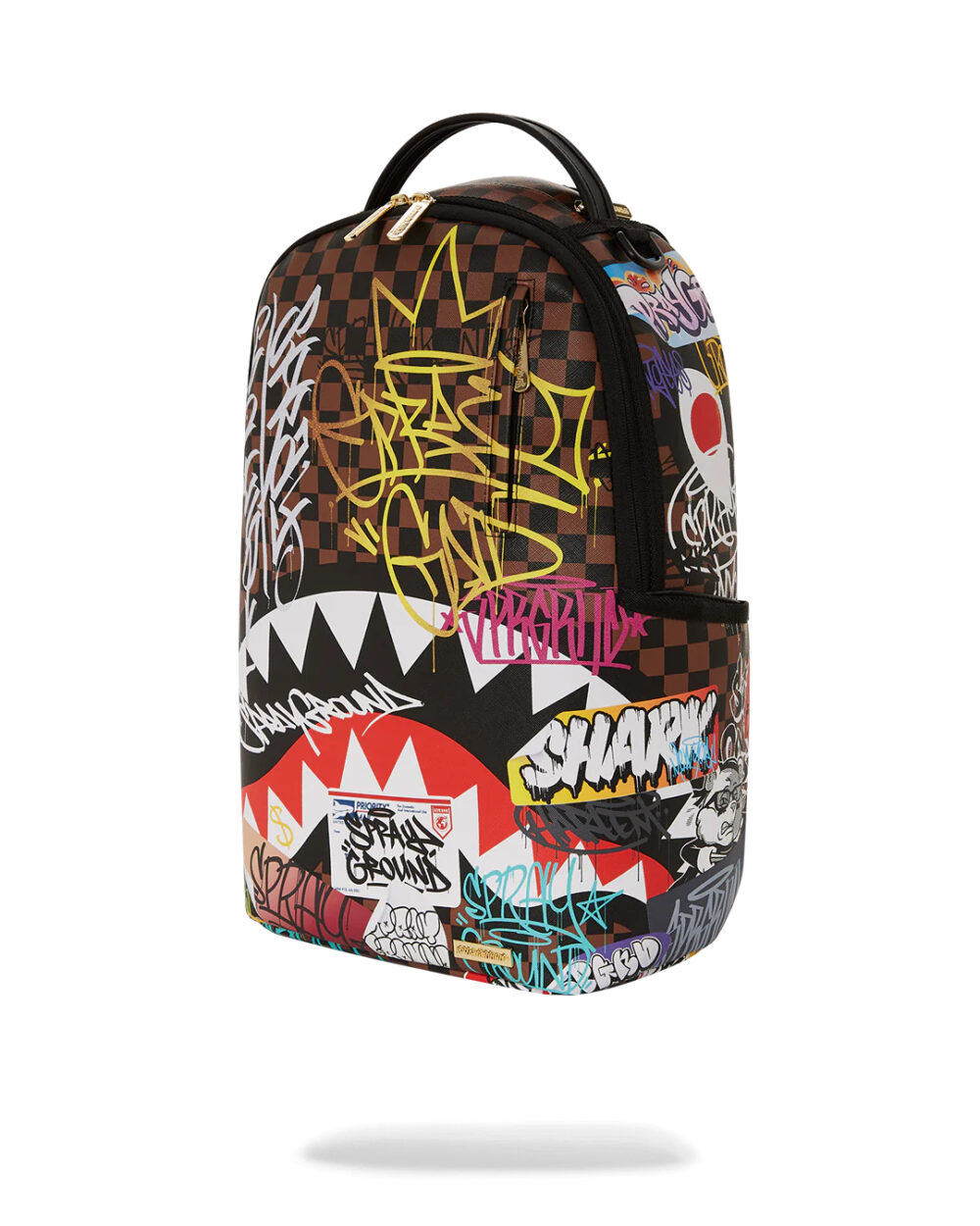 Zaino Sprayground TAGGED UP SHARKS IN PARIS BACKPACK Marrone - Foto 3