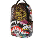 Zaino Sprayground TAGGED UP SHARKS IN PARIS BACKPACK Marrone - Foto 3