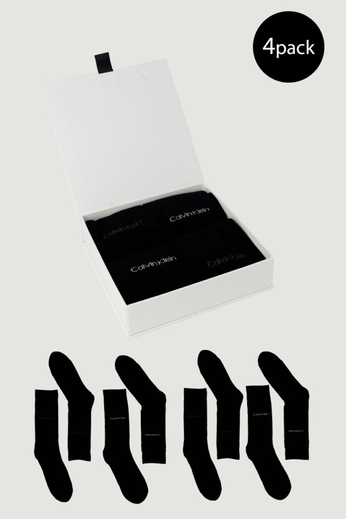 Calzini Lunghi Calvin Klein CK MEN SOCK 4P GIFT BOX Nero
