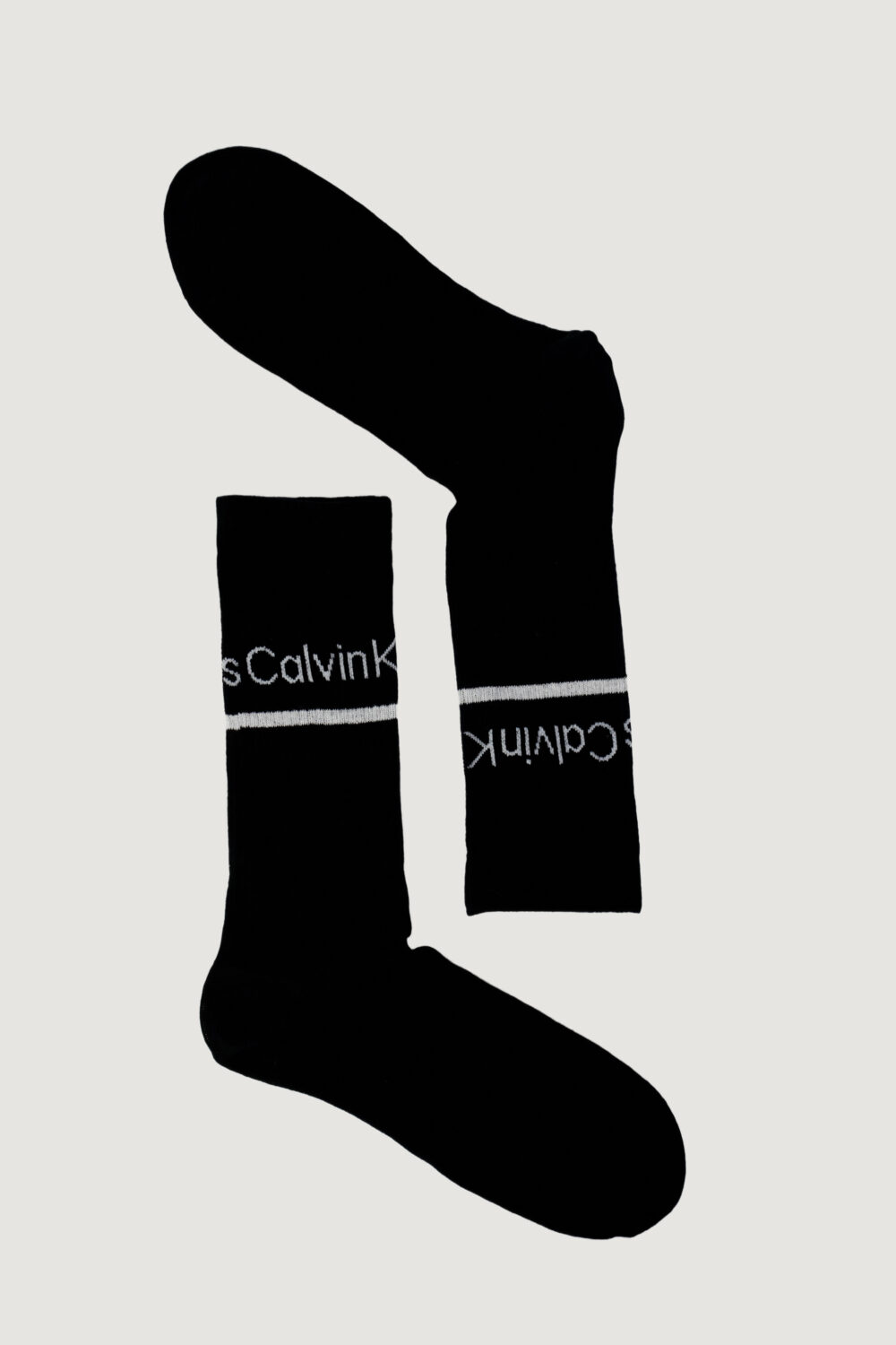 Calzini Lunghi Calvin Klein CKJ MEN SOCK 4P LOGO STRI Nero - Foto 3