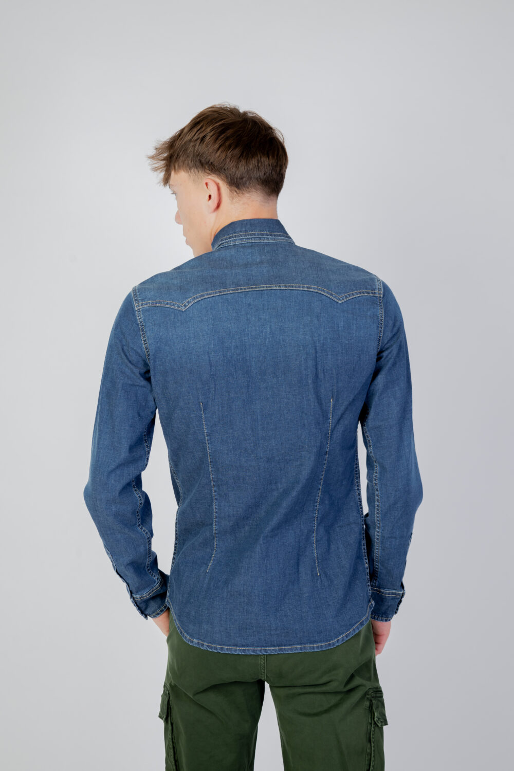 Camicia manica lunga GAS KANT X Blue Denim - Foto 3