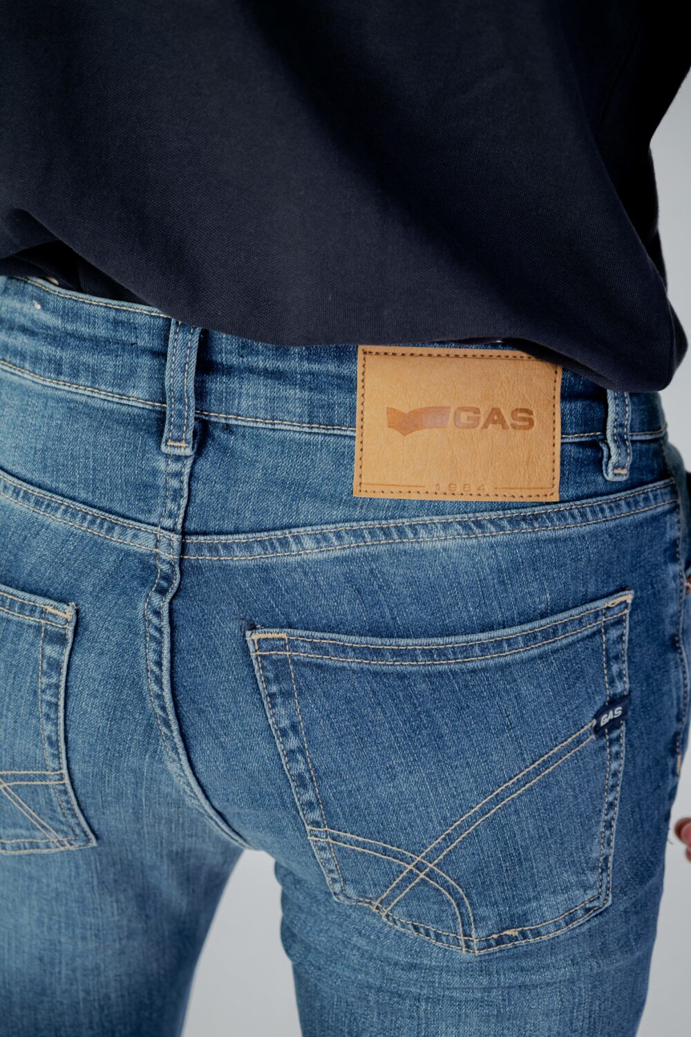 Jeans skinny GAS SAX ZIP REV Denim chiaro - Foto 4
