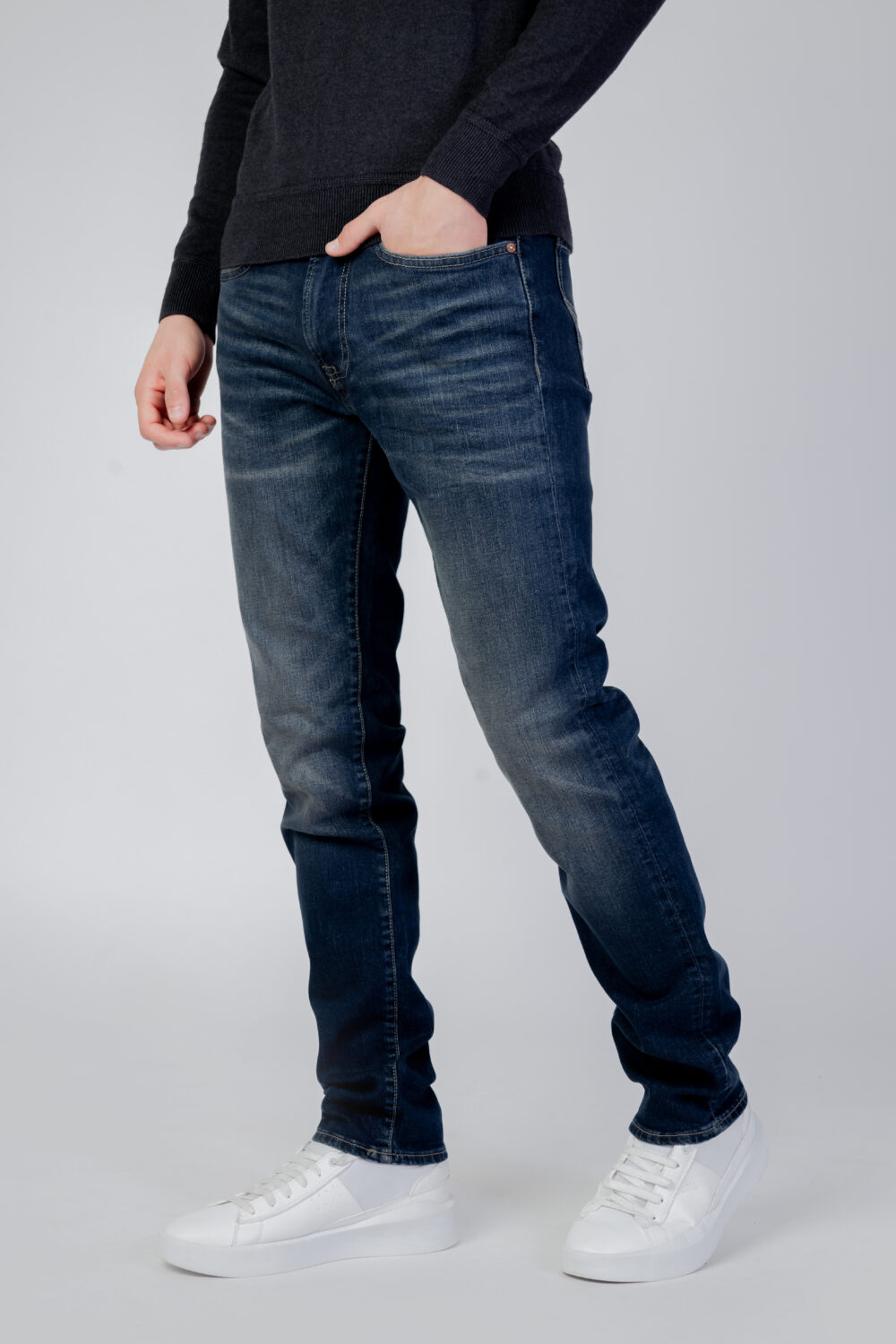 Jeans slim GAS ALBERT SIMPLE REV Blue Denim Scuro - Foto 1