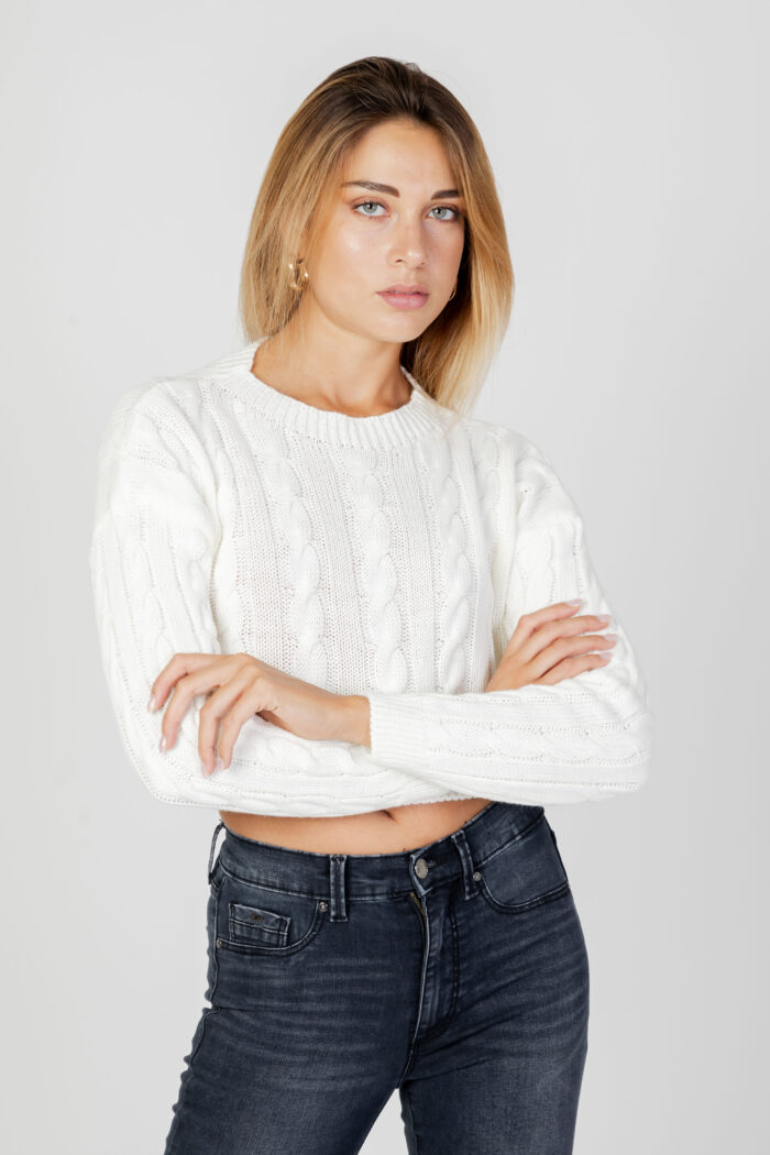 Maglione Hanny Deep Cropped Panna