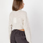 Maglione Only ONLTIRONA LS CROP DETAIL O-NECK BF KNT Beige - Foto 3