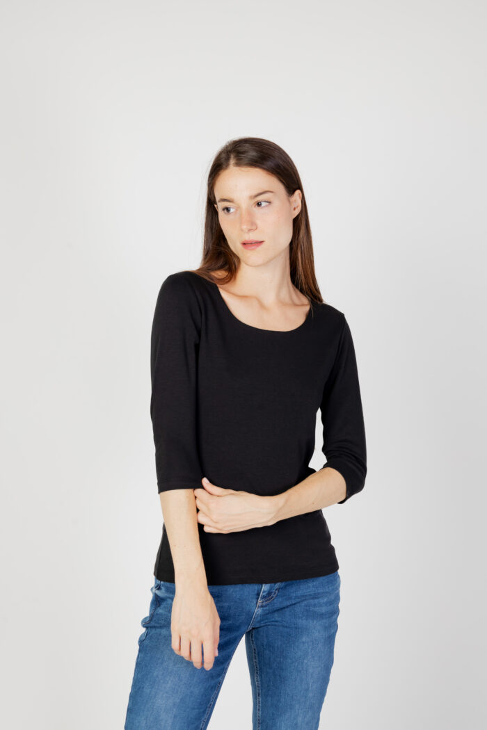 T-shirt manica lunga Street One Style QR Pania Nero
