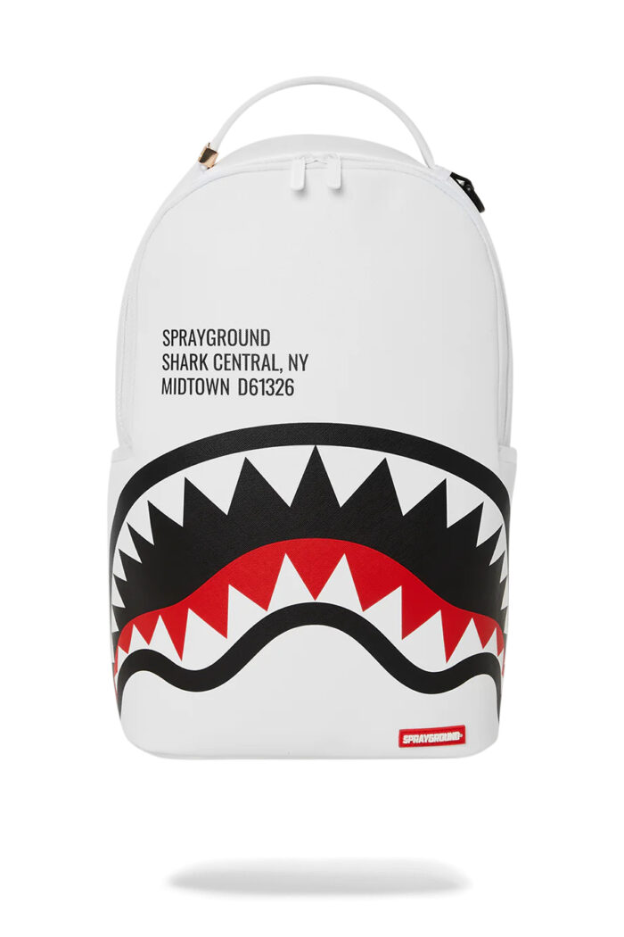 Zaino Sprayground SHARK CENTRAL 2.0 WHITE BACKPACK Bianco