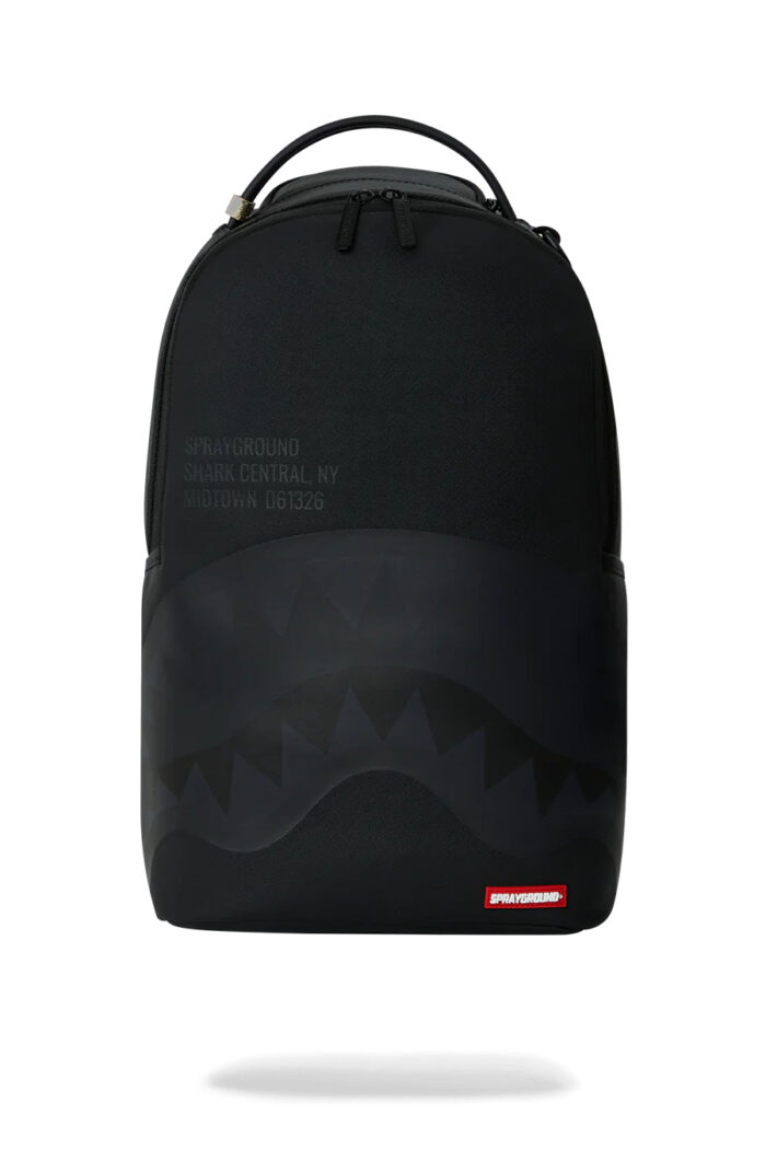 Zaino Sprayground SHARK CENTRAL: 2.0: BLACK ON BLACK DLXSV BACKPACK Nero
