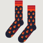 Calzini corti Happy Socks FLAMES Arancione - Foto 1