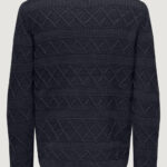 Maglione Only & Sons ONSWADE REG 5 STRUC ROLL NECK KNIT Blue scuro - Foto 2