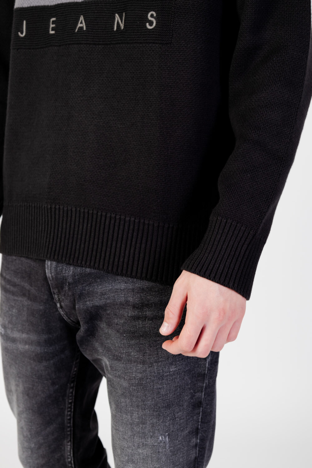 Maglione Tommy Hilfiger Jeans TJM RLX TONAL FLAG S Nero - Foto 4