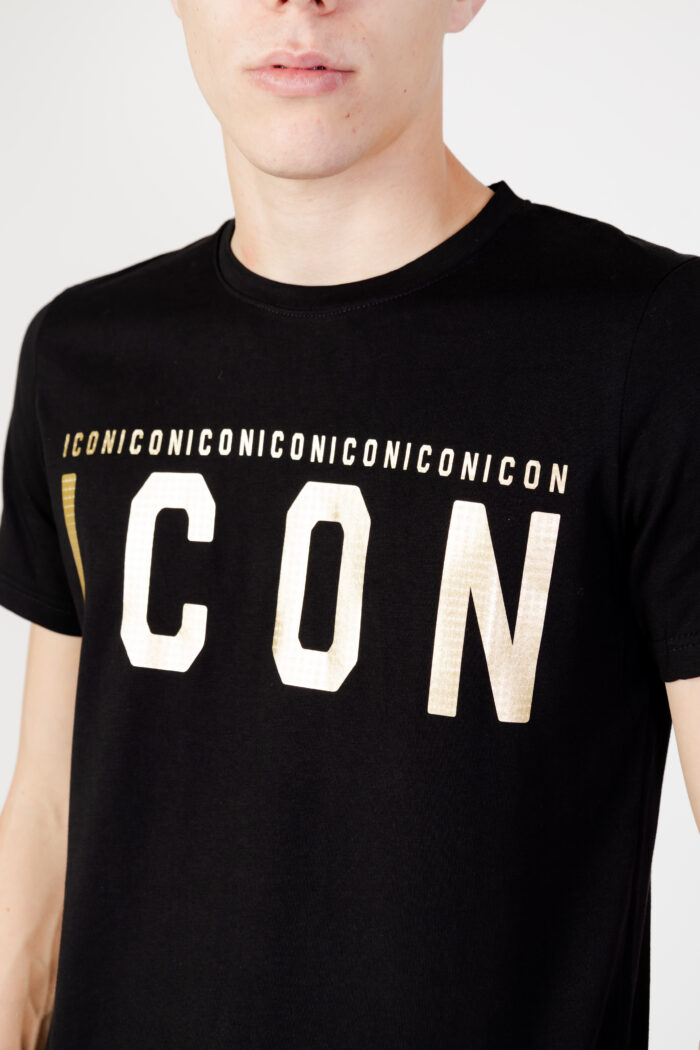 T-shirt Icon LOGO ORO Black gold