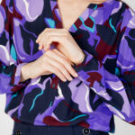 Bluse manica lunga Street One LTD QR Style Bamika Print Viola - Foto 4