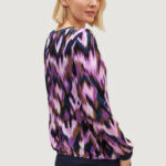 Bluse manica lunga Street One Printed mat-mix w.rib Viola - Foto 3