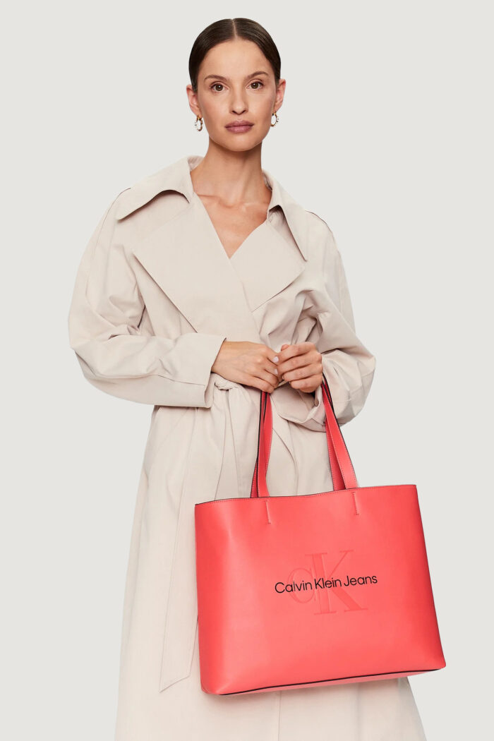 Borsa Calvin Klein SCULPTED SLIM TOTE34 MONO Pesca