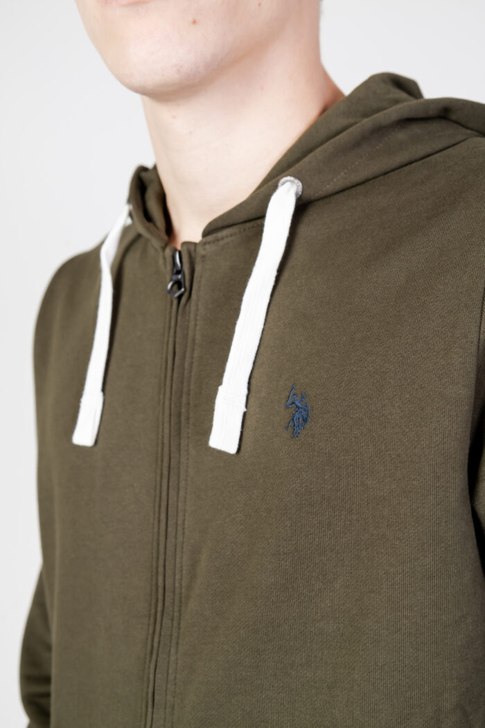 Felpa con cappuccio U.s. Polo Assn. LUKE EH33 Verde Oliva
