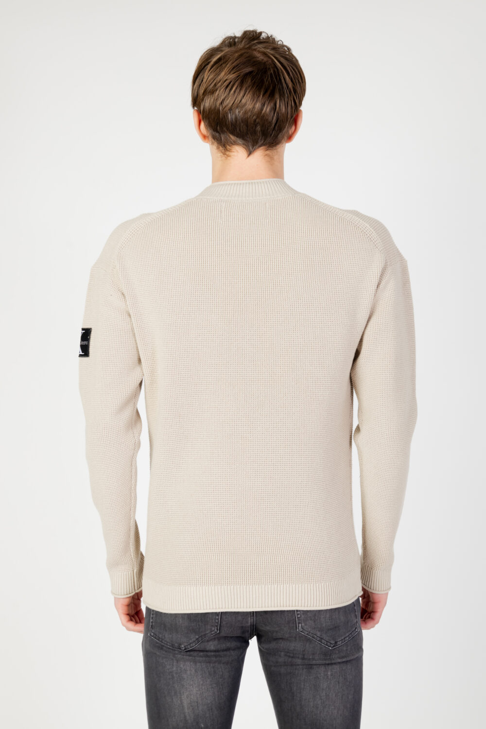 Maglione Calvin Klein Jeans BADGE RELAXED Beige - Foto 3