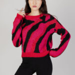 Maglione Only ONLFLAME LS JQ O-NECK KNT Rosso - Foto 1
