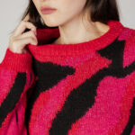 Maglione Only ONLFLAME LS JQ O-NECK KNT Rosso - Foto 2