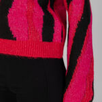 Maglione Only ONLFLAME LS JQ O-NECK KNT Rosso - Foto 4