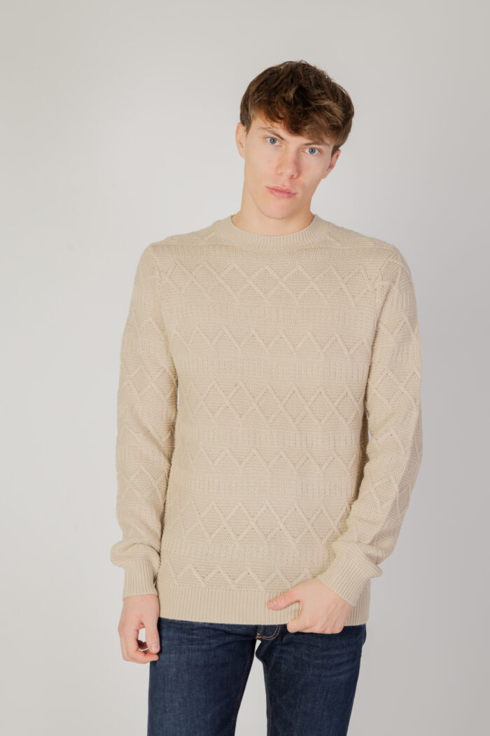 Maglione Only & Sons ONSWADE REG 5 STRUC CREW NECK KNIT Beige