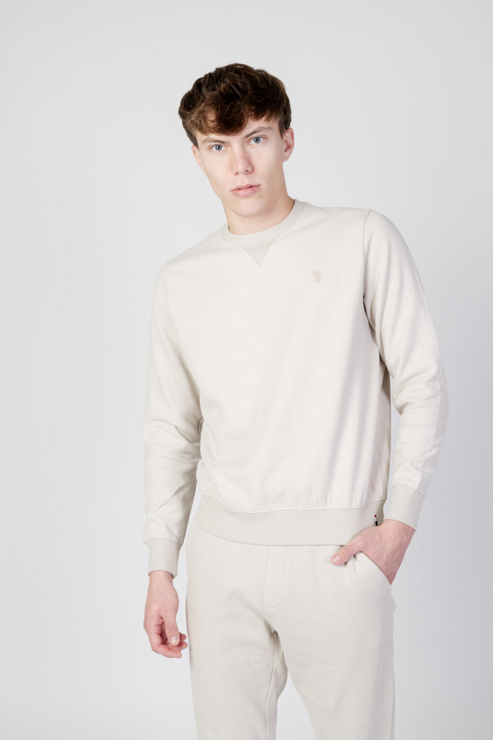 Maglione U.S. Polo Assn. BROO MHPD Beige - Foto 1