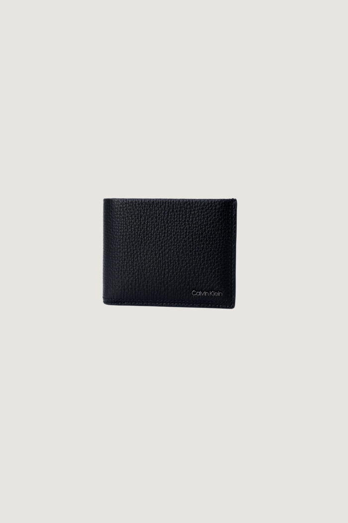 Portafoglio con portamonete Calvin Klein MINIMALISM BIFOLD 5CC W/COIN K50K509616 Nero