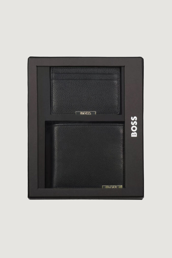 Portafoglio senza portamonete Boss GBBM_8 KIT Nero
