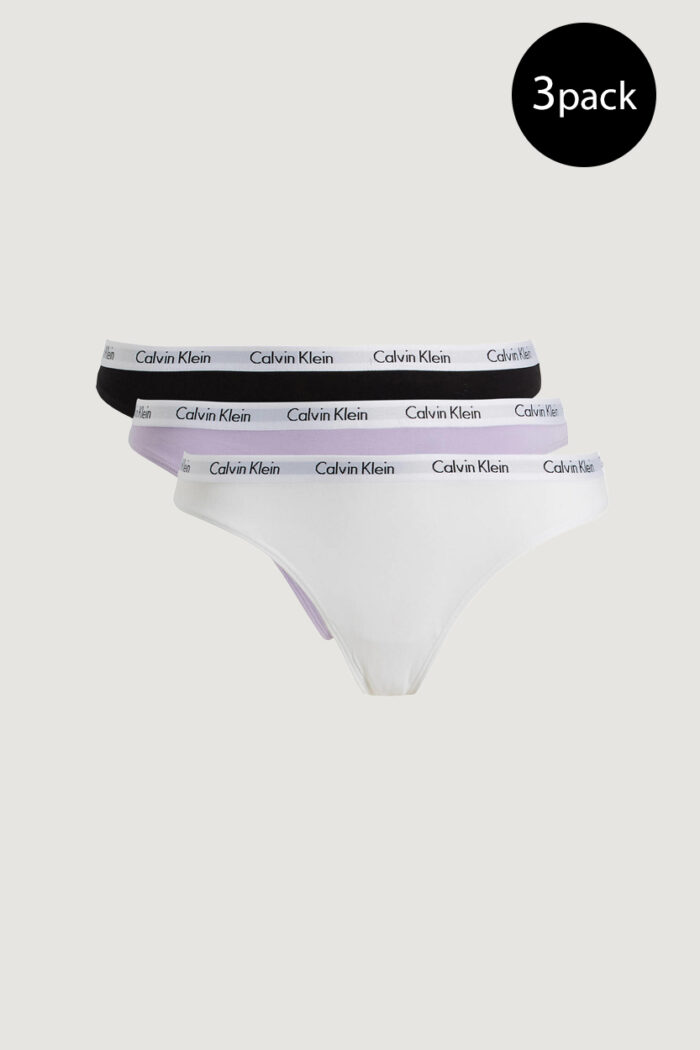Slip e perizoma Calvin Klein Underwear THONG 3PK Lilla