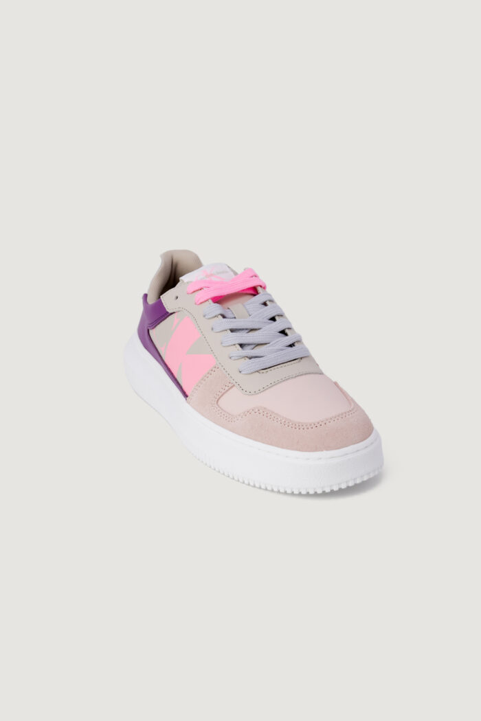 Sneakers Calvin Klein CHUNKY CUPSOLE LACEUP LTH MIX Rosa
