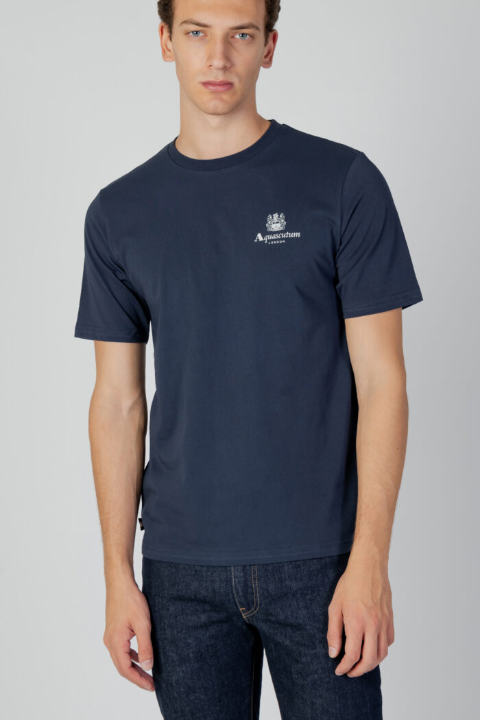 T-shirt Aquascutum ACTIVE SMALL LOGO Blu