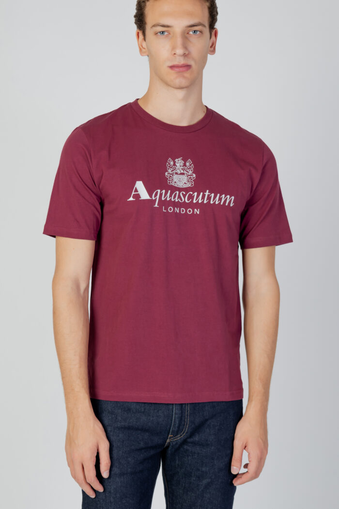 T-shirt Aquascutum ACTIVE BIG LOGO Bordeaux