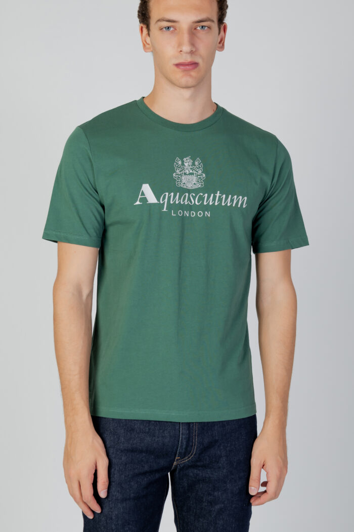 T-shirt Aquascutum ACTIVE BIG LOGO Verde