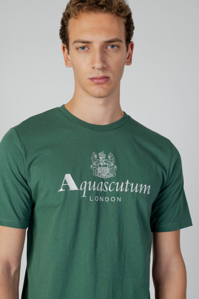 T-shirt Aquascutum ACTIVE BIG LOGO Verde
