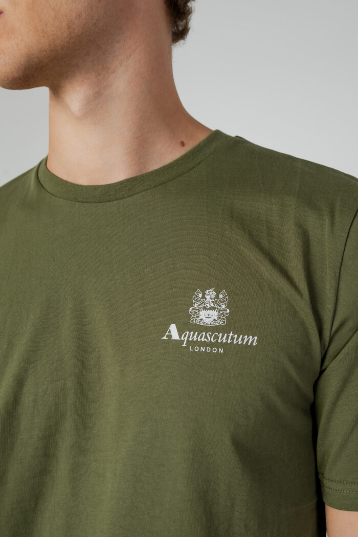 T-shirt Aquascutum ACTIVE SMALL LOGO Verde Oliva