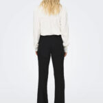 Pantaloni a sigaretta Only ONLPEACH MW FLARED PANT TLR NOOS Nero - Foto 3
