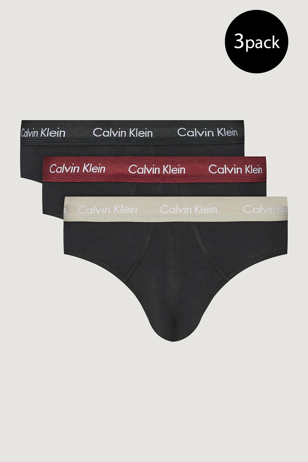 Slip Calvin Klein Underwear HIP BRIEF 3PK Bordeaux - Foto 1