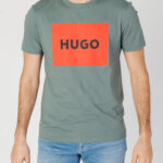 T-shirt Hugo JERSEY DULIVE222 Verde Scuro - Foto 1