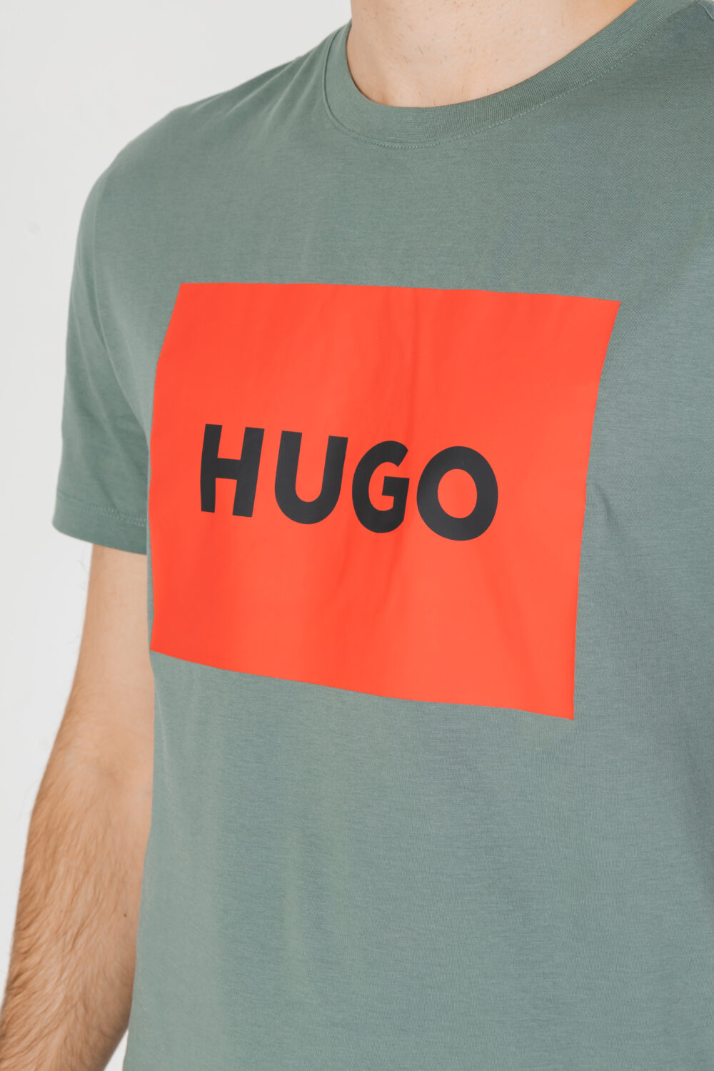 T-shirt Hugo JERSEY DULIVE222 Verde Scuro - Foto 2