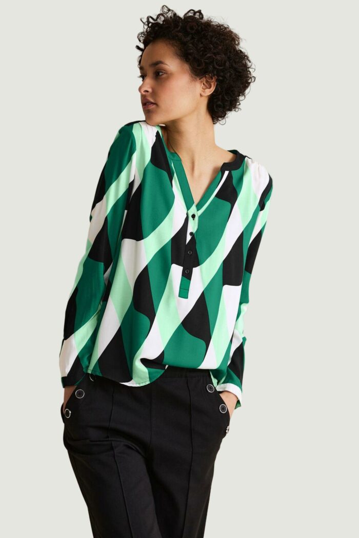 Bluse manica lunga Street One Style LTD QR Bamika Print Verde