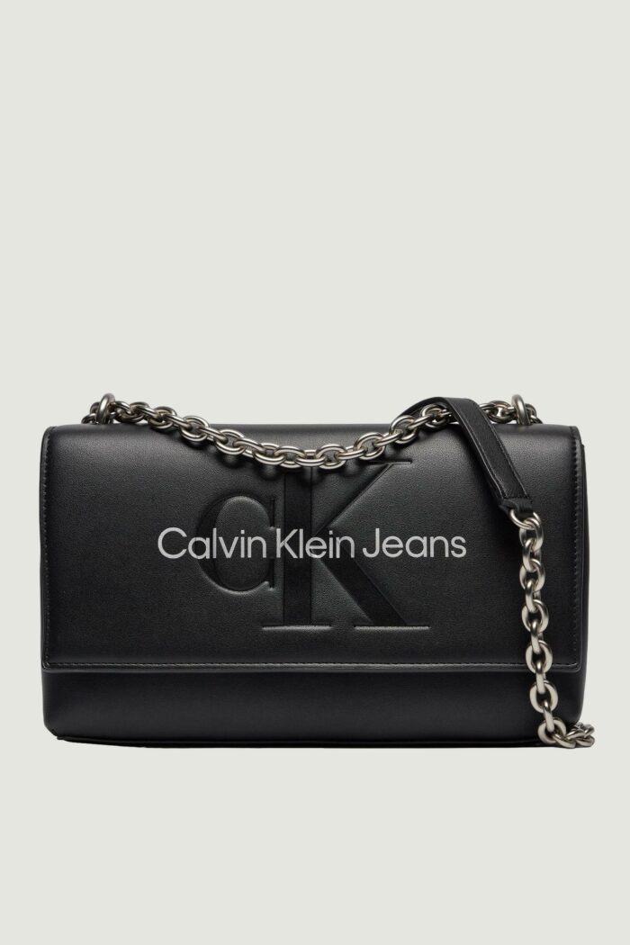 Borsa Calvin Klein SCULPTED EW FLAP CONV25 MONO Nero