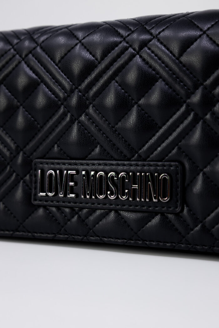 Borsa Love Moschino QUILTED PU Black Silver